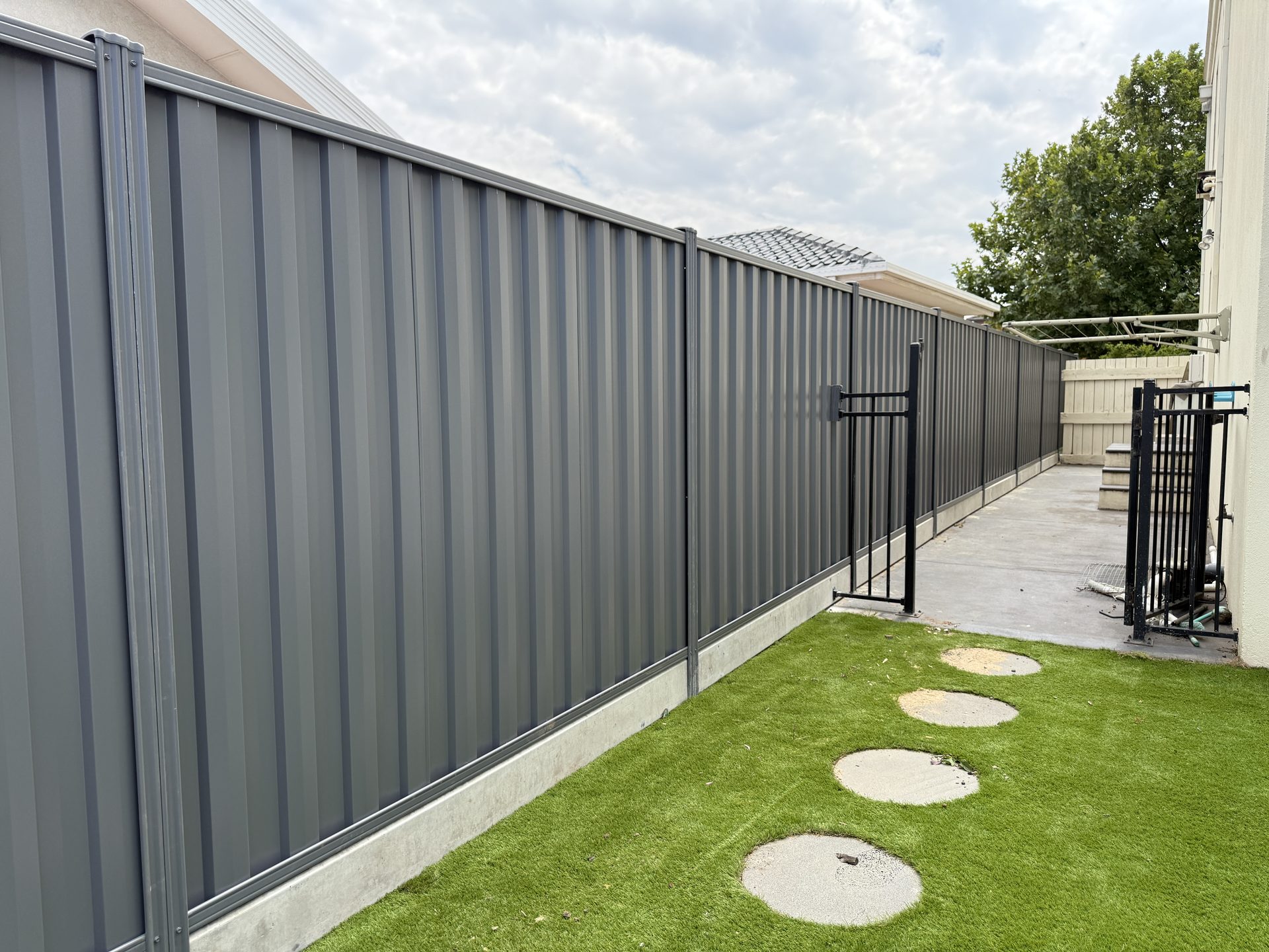 Colorbond steel fence installed in Melbourne