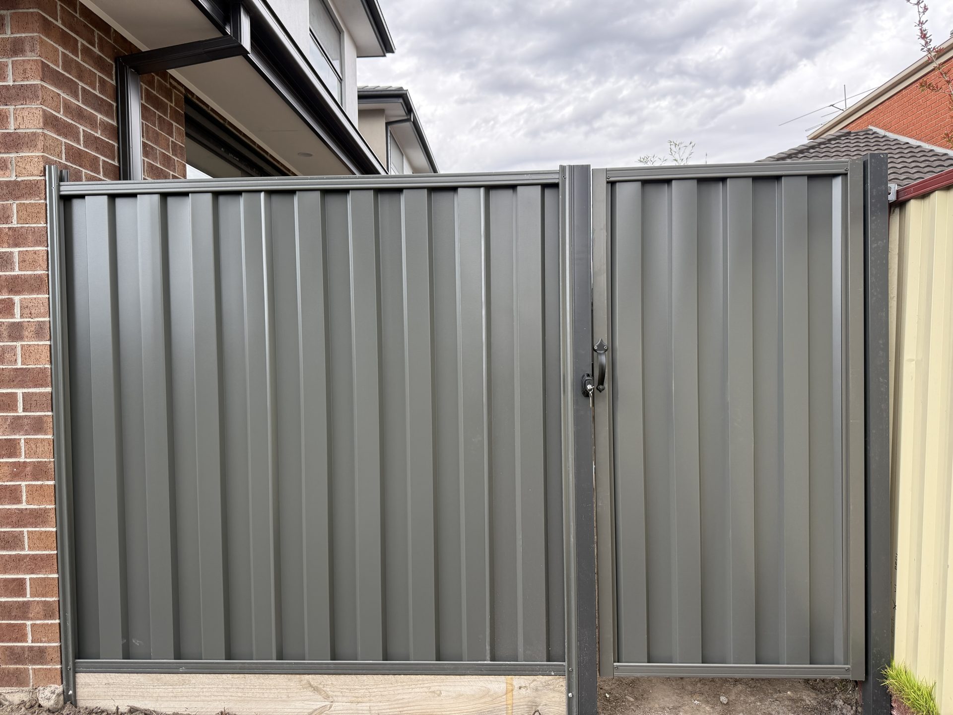 Colorbond door and gate colour-matched to fence
